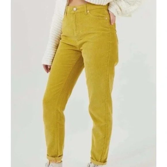 5/$25 Urban Outfitters‎ Mom High Rise Straight Leg Corduroy Pants Womens 26 - Picture 3 of 9